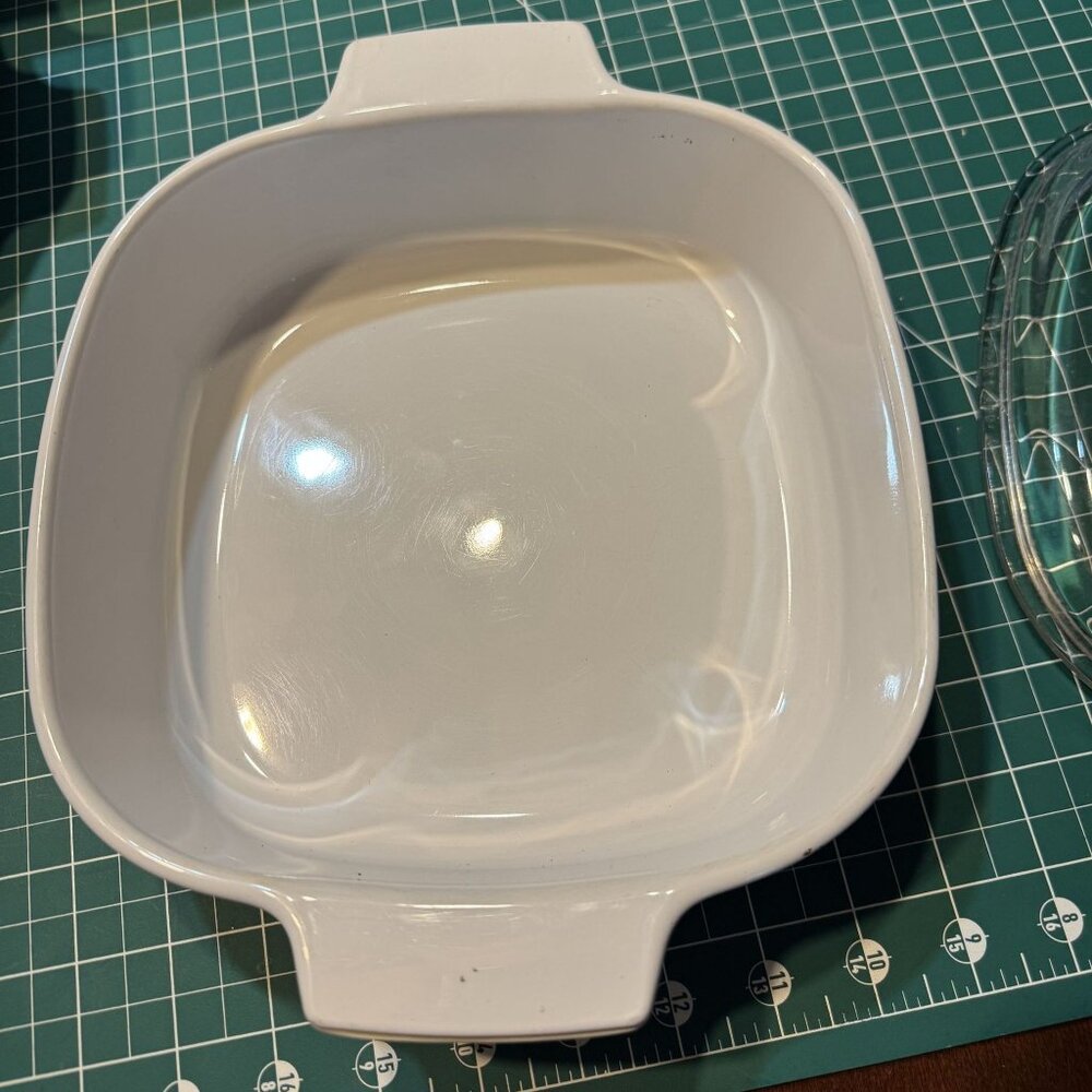 CorningWare Blue Iris 2 Qt 2L Baking Dish With Glass Lid Floral Pattern Vintage - Picture 3 of 5